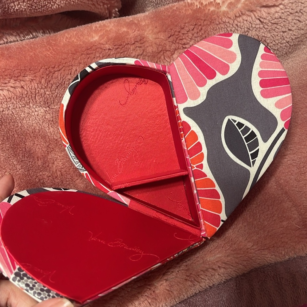 Very Bradley Heart Shaped Jewelry/Trinket Box